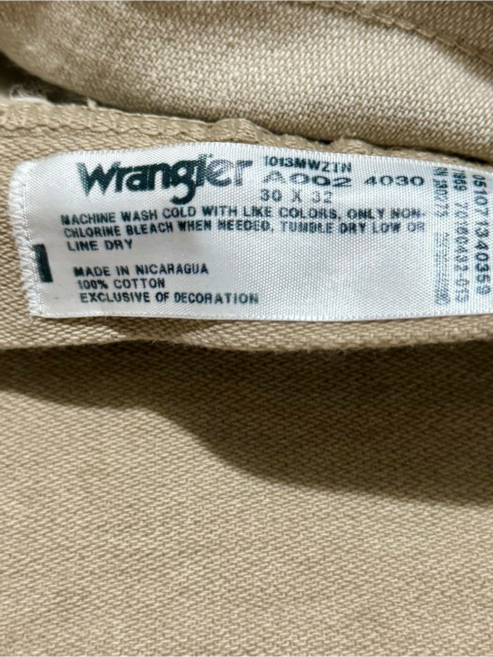 Wrangler Men's Classic Cowboy Cut Khaki Pants 30x32 - Picture 4 of 5